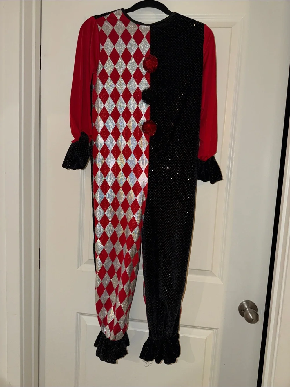 Classic Red and Black Harlequin Kids Costume